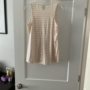 Striped Cream Sleeveless Top